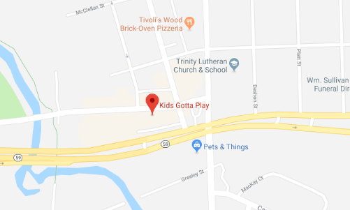 Google Map image of New Hudson, MI, Kids Gotta Play location