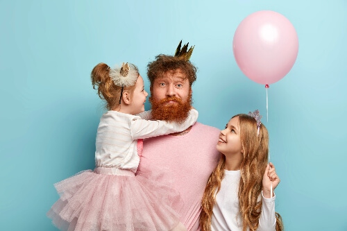 A parent does his best to help his child have the best playscape birthday party ever.